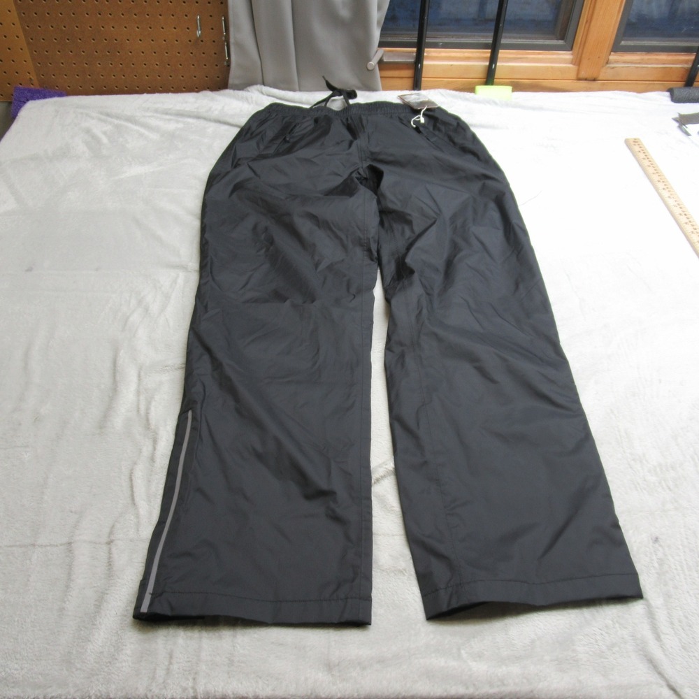33000ft Rain Pants Mens 32x32 Black String Flex Wind Waterproof Reflective NEW